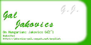 gal jakovics business card